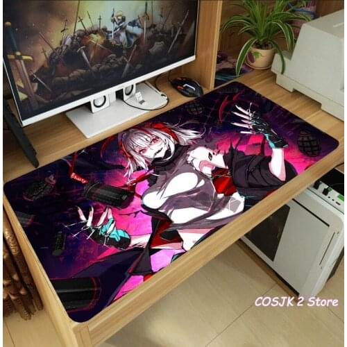 Anime Arknights W Rosmontis Adnachiel Mudrock Mouse Pad Thicken Laptop Gaming Mice Mat Table Keyboard Mat Anti-Slip Playmat Gift