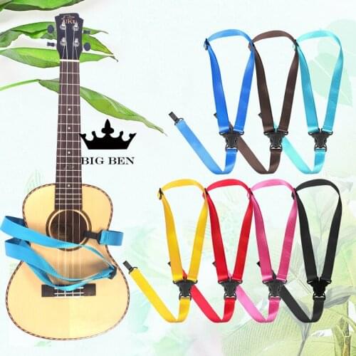 Red hang Hawaiian guitar buckle Ukulele straps four strings small guitar straps hang neck type colors card buckle straps
