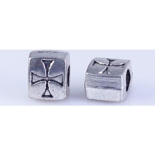 40pcs Tibetan Silver Metal DIY beads big hole round beads fit for style European Bracelets