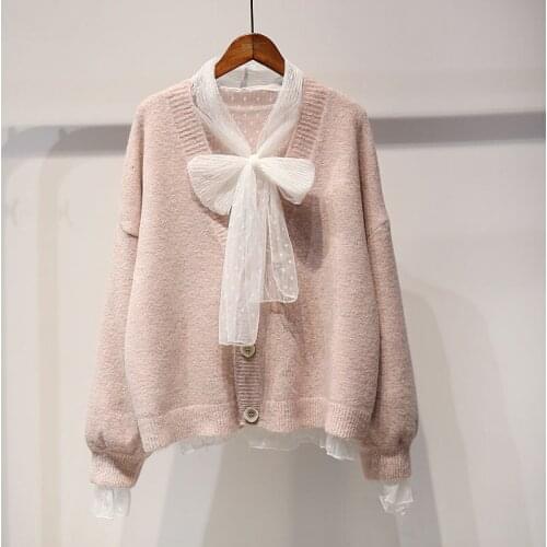 Kawaii Short Cardigan Sweater Jacket Solid Women 2020 Autumn New Green Pink Beige Outwear Thin Tops Soft Mohair Sweaters Woman