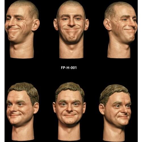 Hot Sales 1/6 Facepoolfigure Male Solider Head Carving With Smile Expression Fit 12'' Body