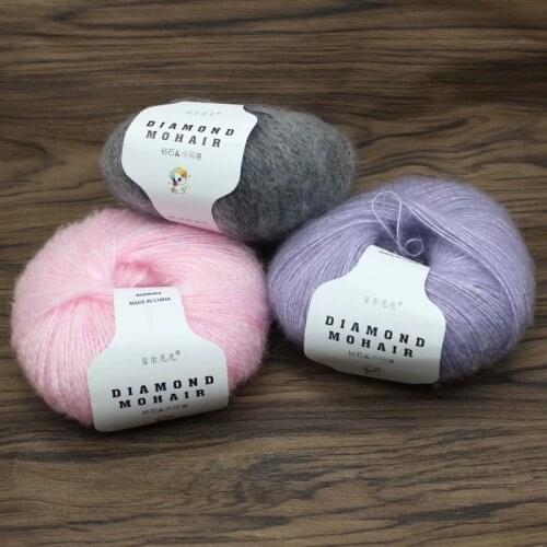 25g/ball Crochet Hand Knitting Handmade Mohair Yarn soft Baby Wool Yarn Supplies Skin-friendly Knitting Angola Plush yarn Hot