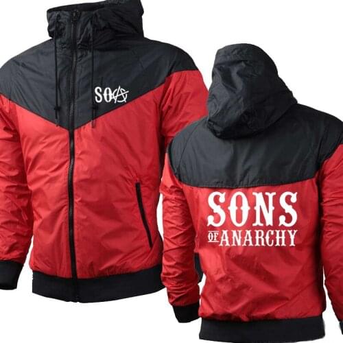 SOA Sons of anarchy the child Printed Fashion Hoodies Men Casual Spring Autumn Sweatshirt Hip Hop Mens Jacket Streetwear