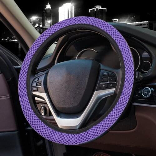 Soft Breathable Microfiber Ice Silk Elastic Cloth Steering Wheel Cover Cold or Hot Universal 15 inch