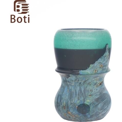 Boti Brush-Shaving Kit Stable Wood Handle Blue And Green Color Handmade Beard Brush Essential Daily Shaving Tools Gifts For Men