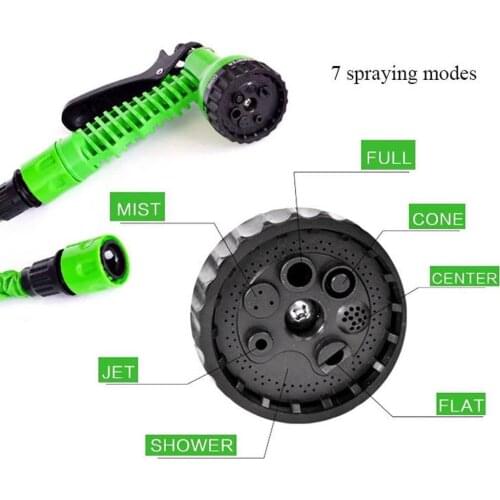 Nozzles for Expandable Flexible Garden Hose Pipe Car Washing Gardening Hose Sprinkler Head w/ 7 Function Nozzle