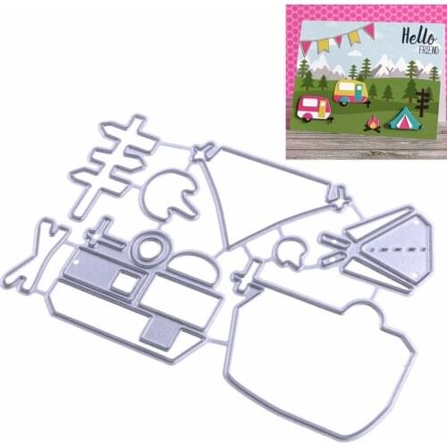 New 5*25mm Camping Fire Set Metal Cutting Dies Stencil