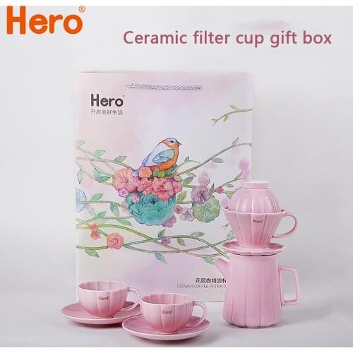 Filter Cup Gift Box Manual Coffee Pot Filter Ceramic Cup Gift Box Set Ceramic Mug Gift Box Ceramics Cups Set Coffee Drip Pot