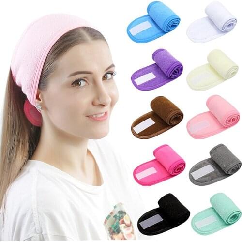 Hairband Adjustable Wide Yoga Spa Bath Shower Makeup Wash Face Cosmetic Headband For Women Ladies Make Up Accessories
