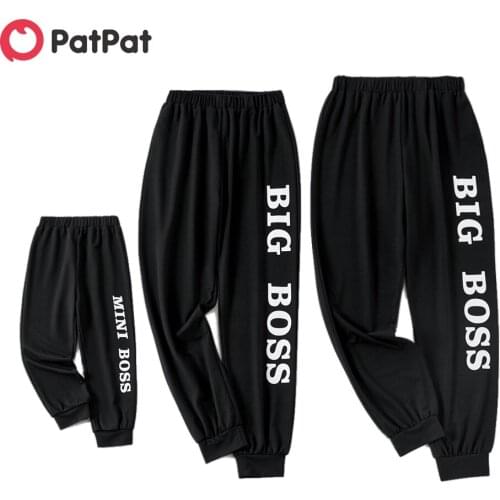 PatPat Letter Print Family Matching Casual Pants Sweatpants