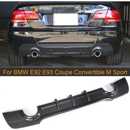 3 Series Carbon Fiber Rear Diffuser Lip Spoiler for BMW E92 Coupe E93 Convertible M sport Only 2005 - 2011 328i Rear Diffuser