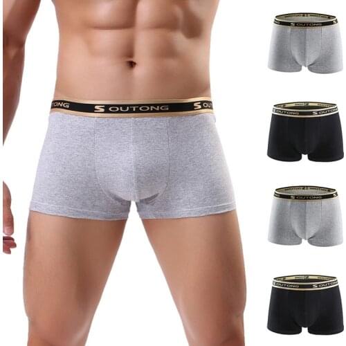 NEW 2021 Men Underwear Boxers Cotton Soft Low Waist Underpants Breathable Cueca Boxer Para Hombre Sexy Men Shorts