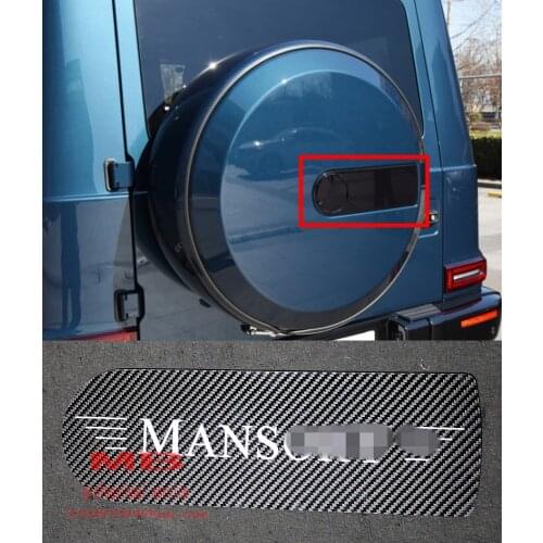 W463 W464 g350 g500 g550 g63 G-class M style carbon spare tire emblem cover g wagon carbon trim sticker