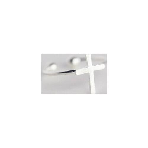 REETI 925 Sterling Silver Cross Rings for Women Jewelry Fashion Open Adjustable Finger Ring Free Shipping