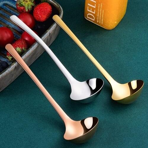 1Pc Household 304 Stainless Steel Soup Spoon Noodle Thickening Spoon Long Handle Hotel Hot Pot Kitchen Cooking Tools Tableware