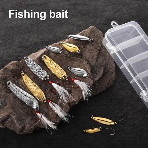 10pcs Fishing Lure Hard Lures Bass Trout Salmon 3D Lifelike Baits with Hooks 5 Grid Box Wire Bait