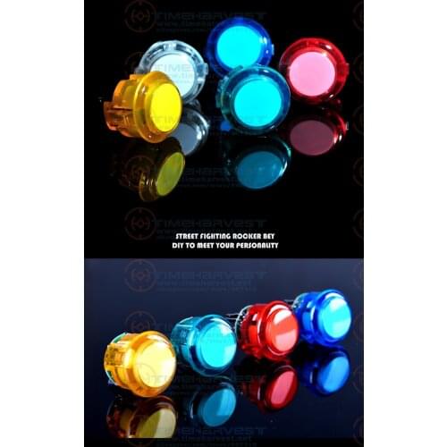 100pcs Good DC 12V LED 30mm locking transparent Illuminated Push Button Built-in Microswitch for Arcade Game Cabinet Machine