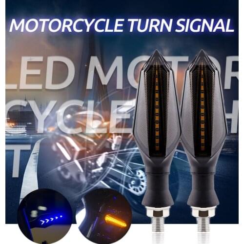 2pcs Motorcycle Flowing Turn Signal Light DRL Scootor Motorbike Led Indicator Side Marker Lamp Mope Light 12V Motor Accesories