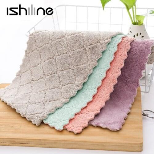 8pieces Household Super Absorbent Microfiber Towel Kitchen Dish Cloth Non-Stick Oil Washing Rag Tableware Cleaning Wiping Tool