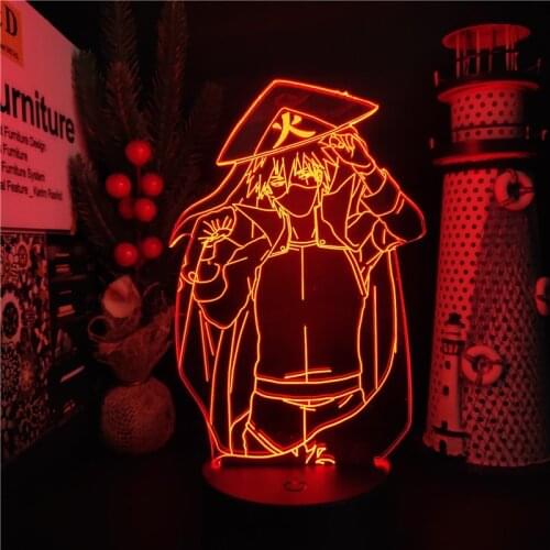 Nartuo Hatake Kakashi Acrylic 3d Light Led Night Light for Bedroom Decor Nightlight Birthday Gift Anime Table Lamp Manga Lampara