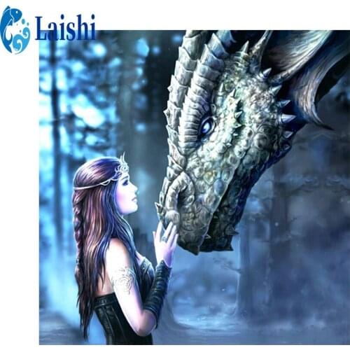 DIY Diamond Painting Abstract dragon girl Full Square/Round Drill 5D Diamond Embroidery Sale Diamond Picture of Rhinestones