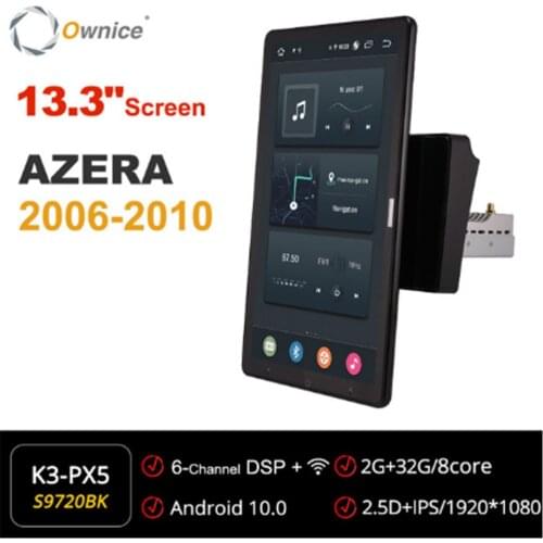 Ownice 13.3" 1080P Android 10.0 Car Radio ForHyundai AZERA 2006 - 2010 Car Radio Auto Multimedia Video head Unit IPS Rotatable