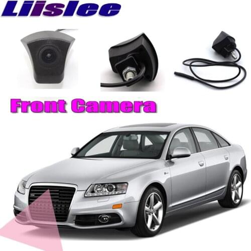 LiisLee Car Front Camera LOGO CAM Hood Mesh CAM For Audi A6 C7 2011-2018 12 13 14 15 DIY Manually Control Channel Front Camera