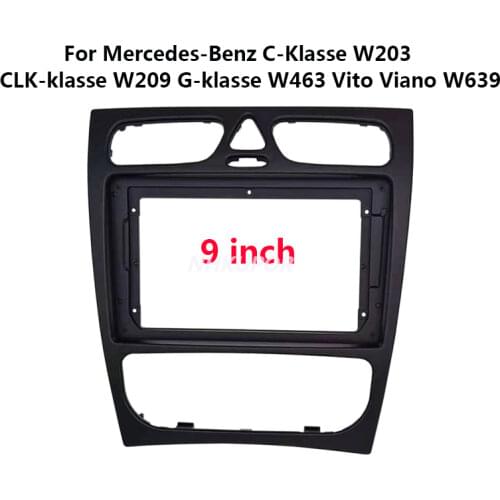 2 Din Car Radio Frame Kit for Mercedes BENZ C-Klasse W203 CLK-klasse W209 G-klasse W463 Vito Viano W639 Dash Panel Fascia