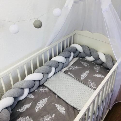 100cm Baby Bed Bumper Knot Warkocz Do Lozeczka Bed Bumper Bed Braid Knot Pillow Cushion Baby Bed Crib Bumper