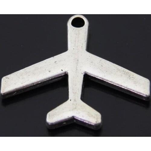 Free Shipping 5pcs/lot Boeing Aircraft series big airplane charm pendant 36*40mm antique silver diy metal jewelry making