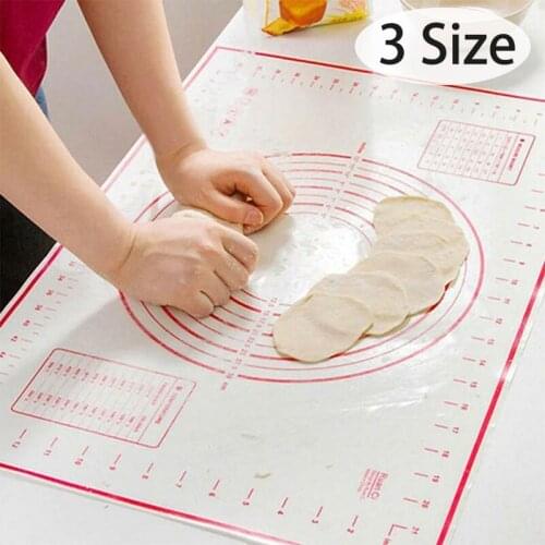 Large Silicone Baking Mats Sheet Non-Stick Pizza Dough Rolling Mats Fondant Pie Crust Mat Kitchen Gadgets Cooking Bakeware Tools