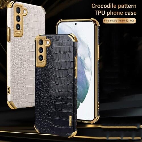 Crocodile Leather Case For Samsung Galaxy A52 A72 A32 A12 S21 Ultra S20 FE S21 Plus Note 20 Cover Protection Shockproof Shell