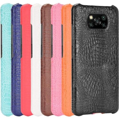 For Xiaomi Poco X3 NFC Case For POCO X3 NFC Luxury classic Crocodile pattern PU leather Case For Poco X 3 PocoX3 NFC Phone Case