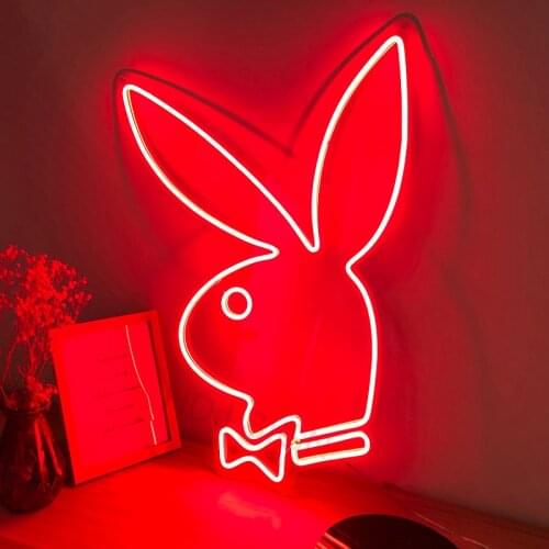 Custom led neon sign Playboy bunny visual art bar pub club wall hanging flexible decoration for room Wedding