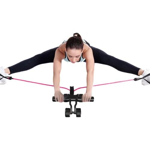 New Four-wheeled Abdominal Wheel Muscle Beginner Home Female Belly Male Exercise Sports Fitness Equipment Indoor Roller 2020