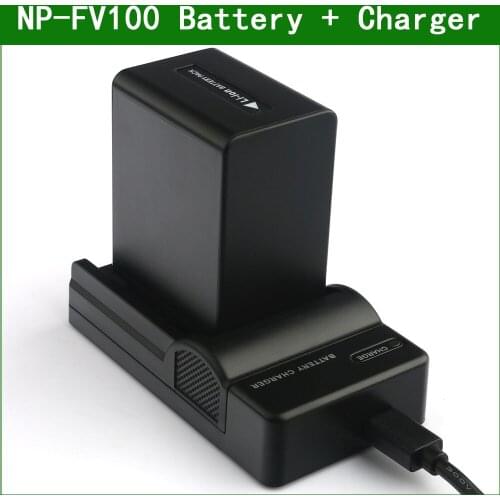 NP-FV100 NP FV100 NPFV100 Digital Camera Battery + Charger for Sony HDR CX210 CX625 CX230 CX290 CX675 CX390 CX455 CX300