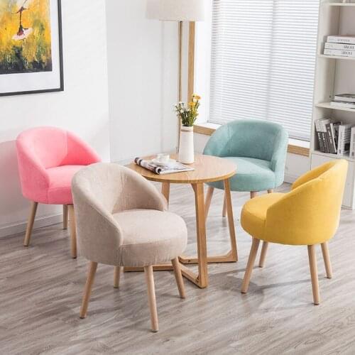 Single Lazy Balcony Sofa Living Room Furniture Sofa Chair Nordic Simple And Modern Fabric Single Bedroom Apartment Small Sofa