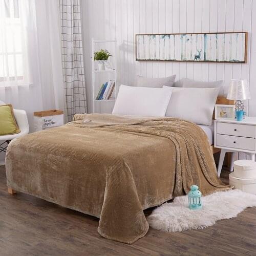 Solid Color Pineapple Plaid Coral fleece Blanket Soft Warm Sofa Coral Throw High Quality Blanket Rug Plush Sofa Bed
