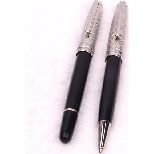 Bussiness Supplies Ball Point Pen Black Silver Roller Ball Pens Gel Pens Set Office Accessories