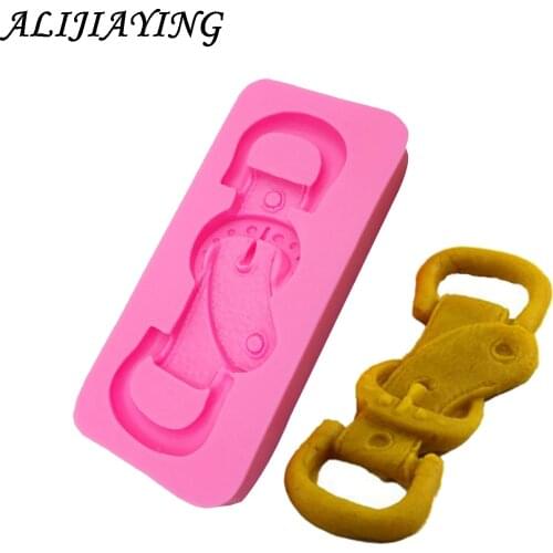 Belt buckle shaped silicone molds Candy polycarbonate chocolate molds cake Decorating Baking Tools D0010