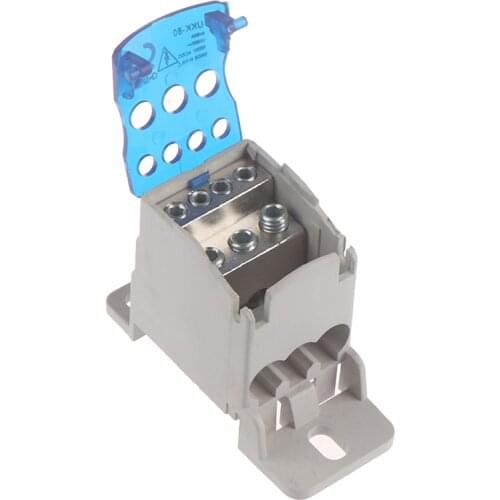 1PC Din Rail Terminal Junction Box One In Several Out Power Distribution Block Box Universal Electric Wire Connector