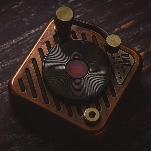 Mini Metal Fingertip Gyro Spinner Adult Anti-stress Toy Creative Phonograph EDC Fidgeting Autism ADHD Toy Gadget Christmas Gift