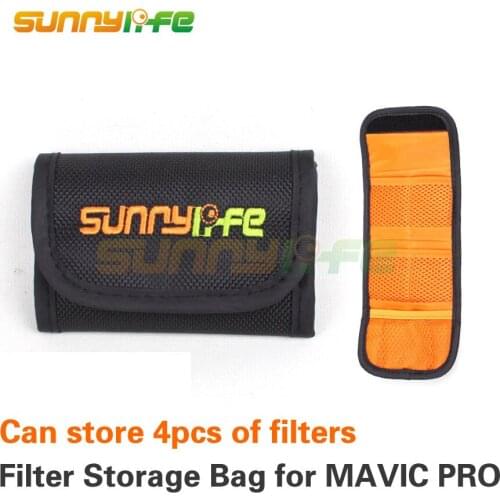 Sunnylife Lens Filter Bag MCUV CPL ND Filters Portable Storage Bag Can Store 4 Filters for DJI MAVIC PRO