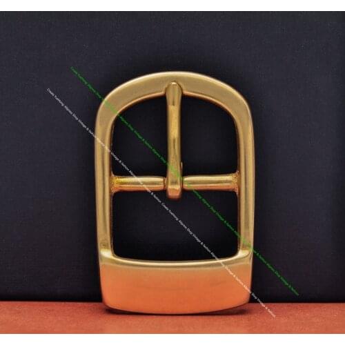 Biker Handcraft Heavy Duty Long Solid Brass Leathercraft Hardware Pin Center Bar Tongue Belt Buckle Replacement Fit 40mm