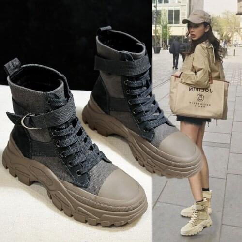 Martin boots womens shoes 2021 new thin British style breathable motorcycle boots net red thick bottom all over short boots