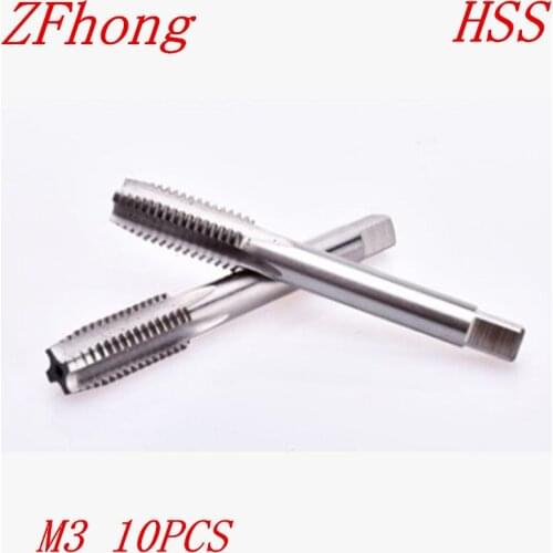 10pcs M3*0.5 m3 High Quality HSS Right Hand Thread Tap Metric Tapper Plug