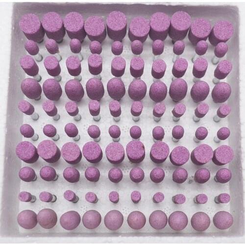 100PCS Abrasive Grinding Head Set Shank Diameter 3mm Cone/cylindrical grinding for Metal Plastic Wood Deburring Polishing