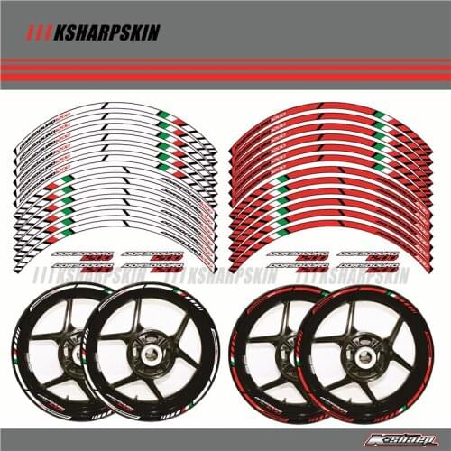 12 X Thick Edge Outer Rim Sticker Stripe Wheel Decals FIT APRILIA Dorsoduro 1200 17'' motorcycle wheel stickers