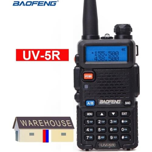 2021New Baofeng Walkie Talkie UV-5R Dualband Two Way Radio VHF/UHF 136-174MHz & 400-520MHz FM Portable Transceiver With Earpiece