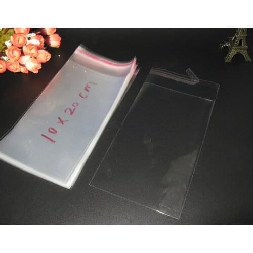 300pcs/lot-10*20cm Clear Resealable Cellophane/BOPP/Poly Bags Transparent Opp Bag Storage Bags Self Adhesive Seal